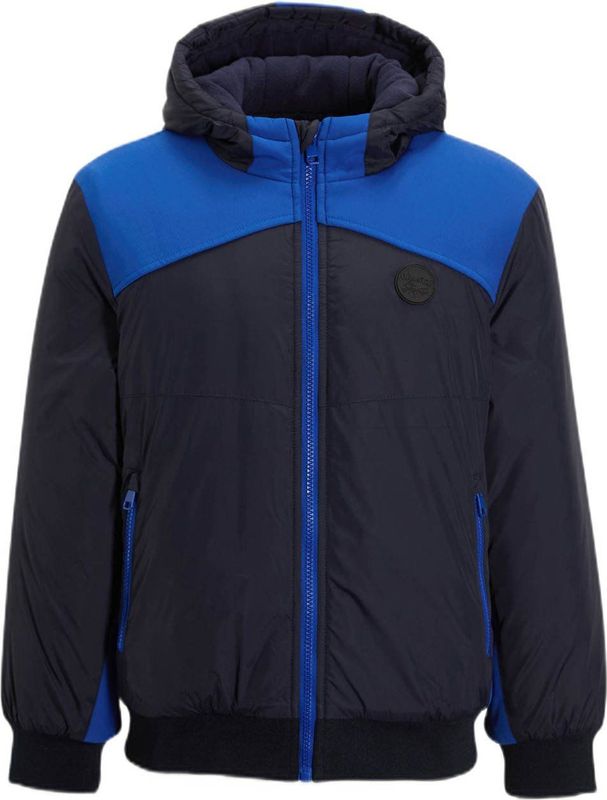 Orange Stars - Ray - Jas - Donkerblauw - Nylonmix - Met Capuchon