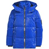 Coolcat - Jessy - Gecoate Pufferjas - Blauw - Met Capuchon en Ritssluiting