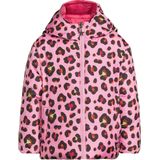 Orange Stars - Isa - Reversible Jas - Bloemenprint - Capuchon - Lange Mouwen - Colourblock Detail