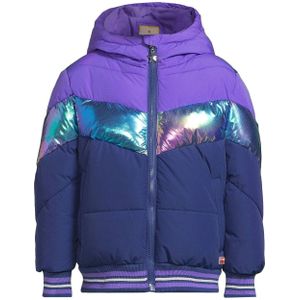 Orange Stars - Sofie - Gewatteerde Jas - Paars/Zilver/Zwart - Met Capuchon