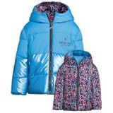 Orange Stars - Isa - Reversible Jas - All-over Print - Polyester - Capuchon - Lange Mouwen