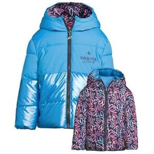 Orange Stars - Isa - Reversible Jas - All-over Print - Polyester - Capuchon - Lange Mouwen