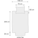 NOUS Kids - Dekbedovertrek - Lichte Kleur - Eenpersoons - 140x200 cm