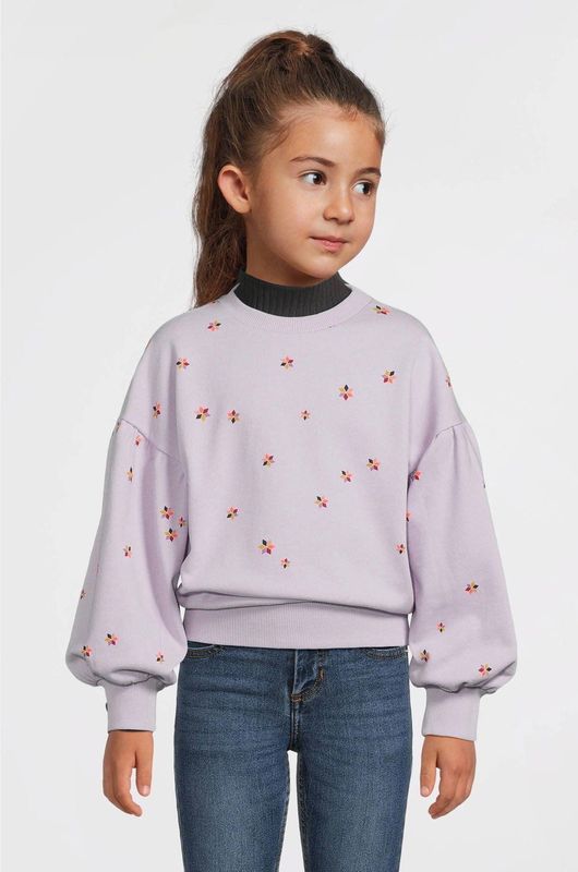 Me & My Monkey - Sofia - Sweater - Paars - Met Bloemenprint