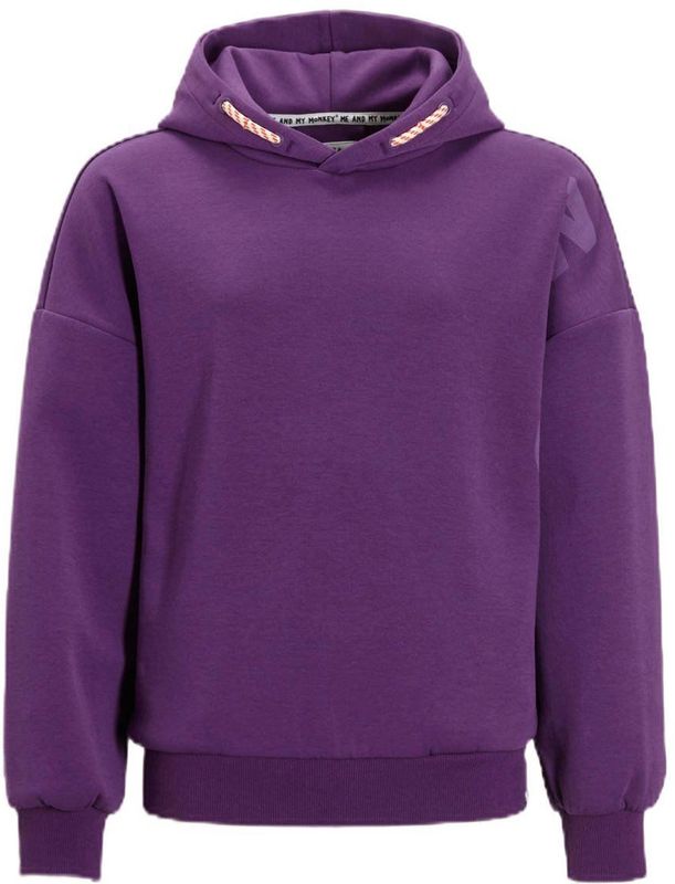 Me & My Monkey - Lara - Oversized Scuba Hoodie - Donkerpaars