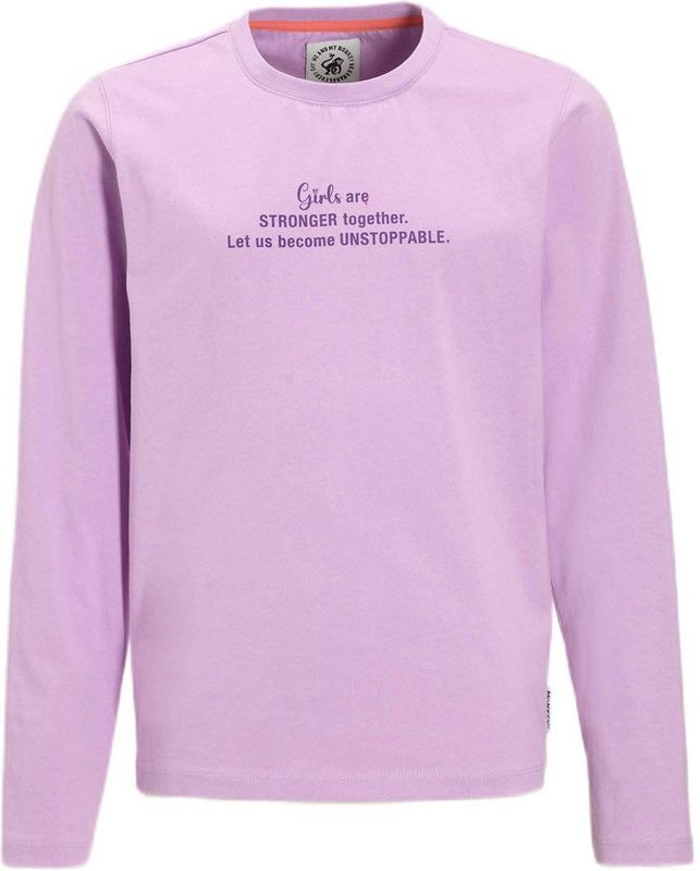 Me & My Monkey - Longsleeve - Lila - Met Tekst Print