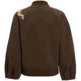 Me & My Monkey sweater met borduursel donkerbruin