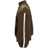 Me & My Monkey sweater met borduursel donkerbruin