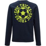 Orange Stars - Longsleeve - Donkerblauw - Met Printopdruk - Ronde Hals