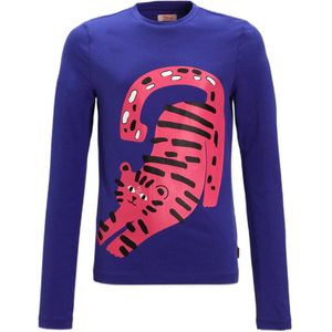 Orange Stars - Longsleeve - Katoen - Panterprint - Roze en Zwart