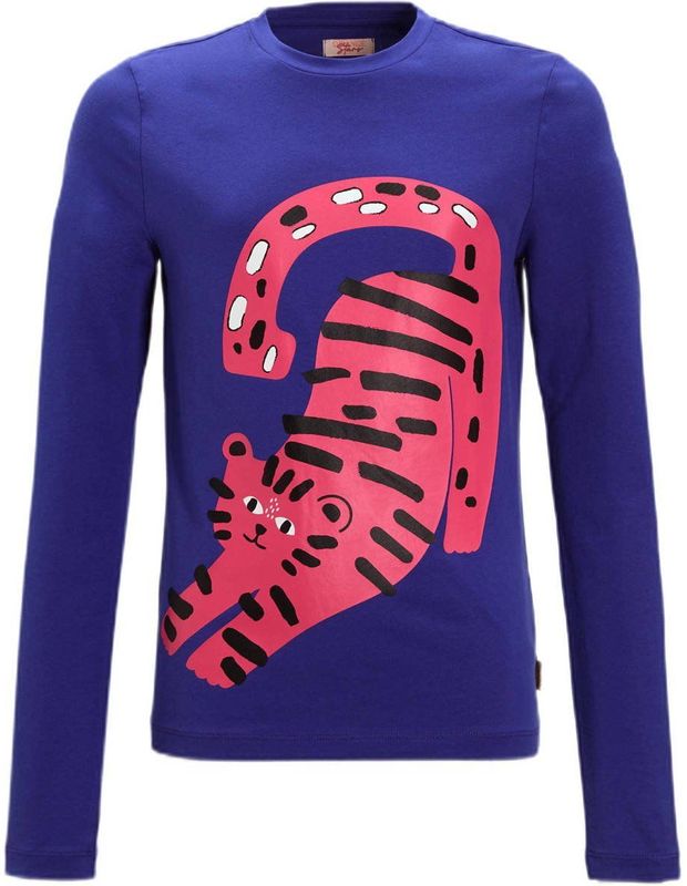 Orange Stars - Longsleeve - Katoen - Panterprint - Roze en Zwart