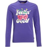 Orange Stars - Longsleeve - Paars - Met Printopdruk