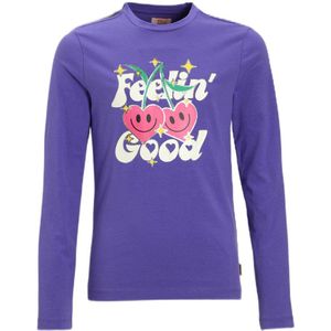 Orange Stars - Longsleeve - Paars - Met Printopdruk