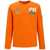 Orange Stars - Longsleeve - Oranje - Met Borstzakje en Printopdruk