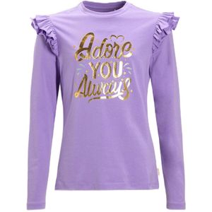 Orange Stars - Longsleeve - Paars - Met Printopdruk