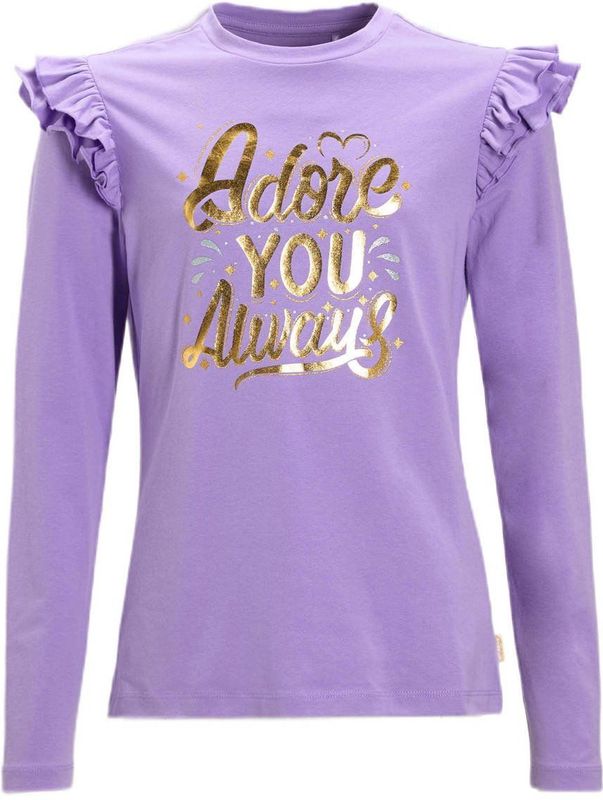 Orange Stars - Longsleeve - Paars - Met Printopdruk