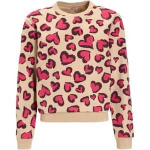 Orange Stars - Mathilde - Sweater - Beige - Hartjes Print