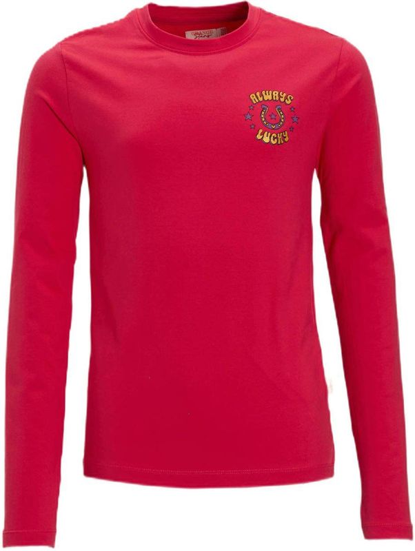 Orange Stars - Longsleeve - Roze - Met Printopdruk - Ronde Hals - Lange Mouwen