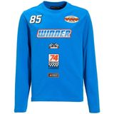 Orange Stars - Luca - Longsleeve - Blauw - Logo Print
