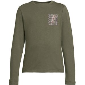 Orange Stars - Longsleeve - Khaki - Met Printopdruk