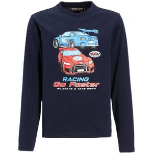 Orange Stars - Joshua - Longsleeve - Donkerblauw - Met Raceauto Opdruk