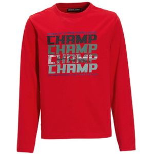 Orange Stars - Charlie - Longsleeve - Rood - Champ Racing Printopdruk