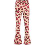 Orange Stars - Elise - Flared Broek - Beige - Hartjesprint