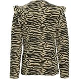 Orange Stars - Longsleeve - Beige - Razi - Met Ruches