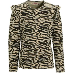 Orange Stars - Longsleeve - Beige - Razi - Met Ruches