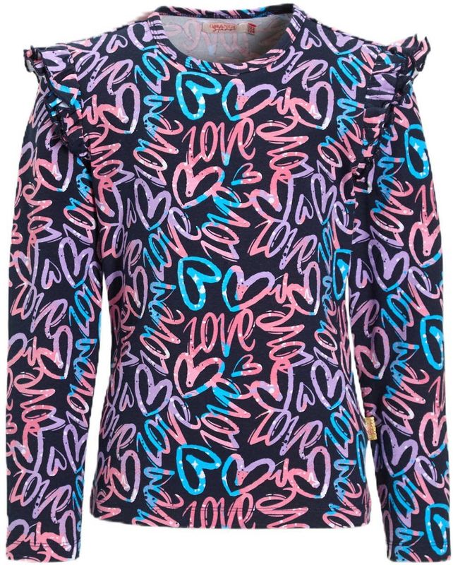 Orange Stars - Razi - Longsleeve - Multi - Ruches bij de Schouders