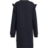 Orange Stars - Jeanne - Fleece Sweaterjurk - Donkerblauw - Met Glitter Printopdruk