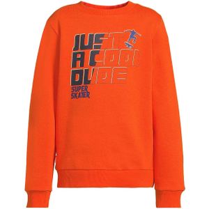 Orange Stars - Billy - Fleece Sweater - Oranje - Met Printopdruk