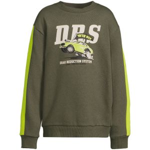 Orange Stars - Noud - Fleece Sweater - Khaki - Ronde Hals - Lange Mouwen