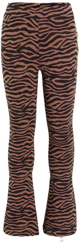 Orange Stars - Rava - Flared Broek - Bruin - Zebraprint