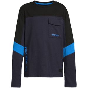 Orange Stars - Longsleeve - Multi - Colorblock met Printopdruk