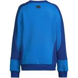 Orange Stars - Fleece Sweater - Lev Blauw - Ronde Hals - Lange Mouwen