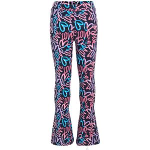 Orange Stars - Rava - Flared Broek - Multi - Hartjes Print