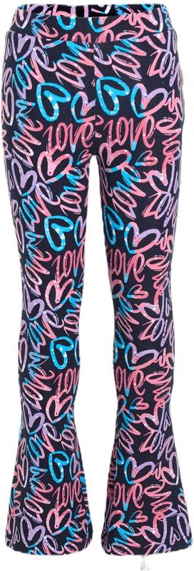 Orange Stars - Rava - Flared Broek - Multi - Hartjes Print