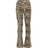 Orange Stars - Rava - Flared Broek - Beige - Zebraprint