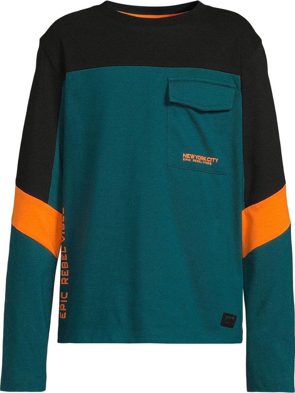 Orange Stars - Longsleeve - Multi - Colorblock met Printopdruk Chase