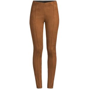 Anytime - Tregging - Bruin - Suedine - Skinny Fit - Hoge Taille