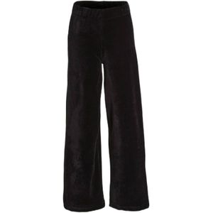 Anytime - Fluwelen Wide Leg Broek - Zwart - High Waist