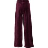 Anytime - Wide Leg Broek - Bordeauxrood - Fluwelen Stof