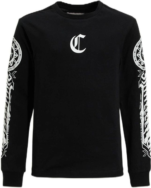 Coolcat - Andy - Longsleeve - Zwart - C Logo Printopdruk