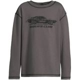 Coolcat - Franky - Longsleeve - Donkergrijs - Riders Club Print