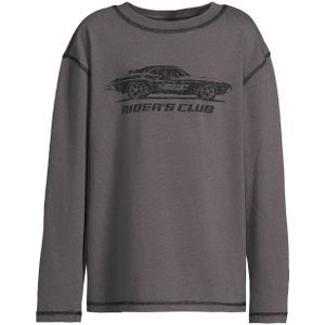 Coolcat - Franky - Longsleeve - Donkergrijs - Riders Club Print