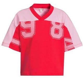 Coolcat - T-shirt - Katoen - Sportieve Print - Cropped Fit