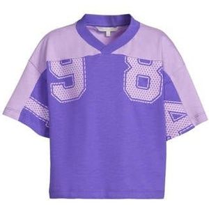 Coolcat - Lori - T-shirt - Paars - Cropped Fit - 1984 Printopdruk