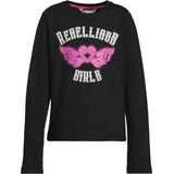 Coolcat - Longsleeve - Zwart - Rebellious Girls Print Michelle