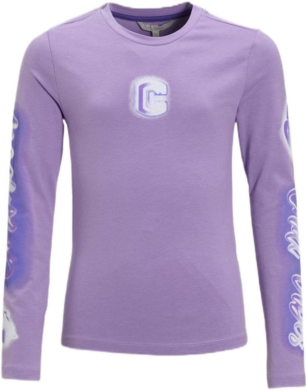 Coolcat - Longsleeve - Lila - Met Printopdruk